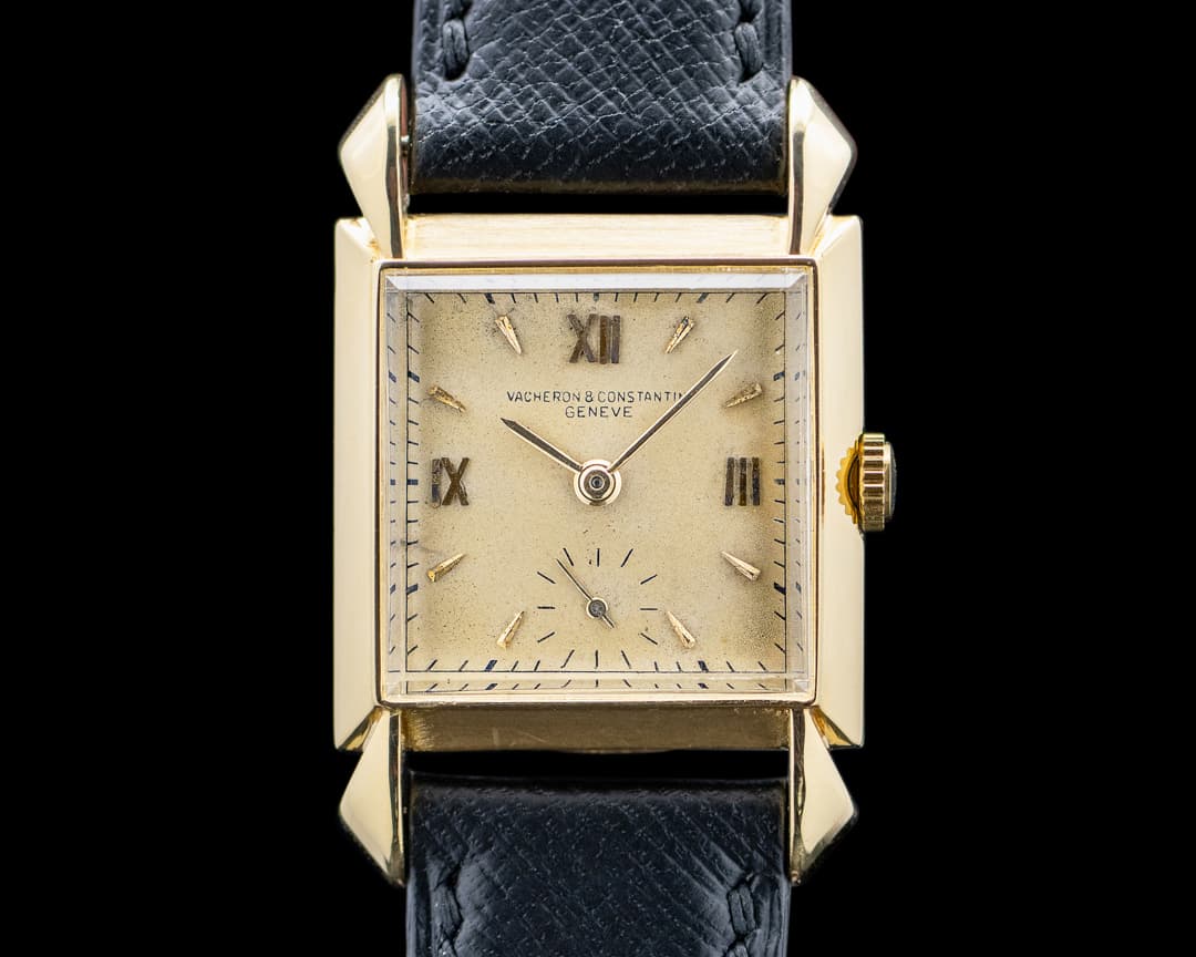 Vacheron Constantin 4369 Vintage Square Fancy Lugs 18K YG Gold Dial