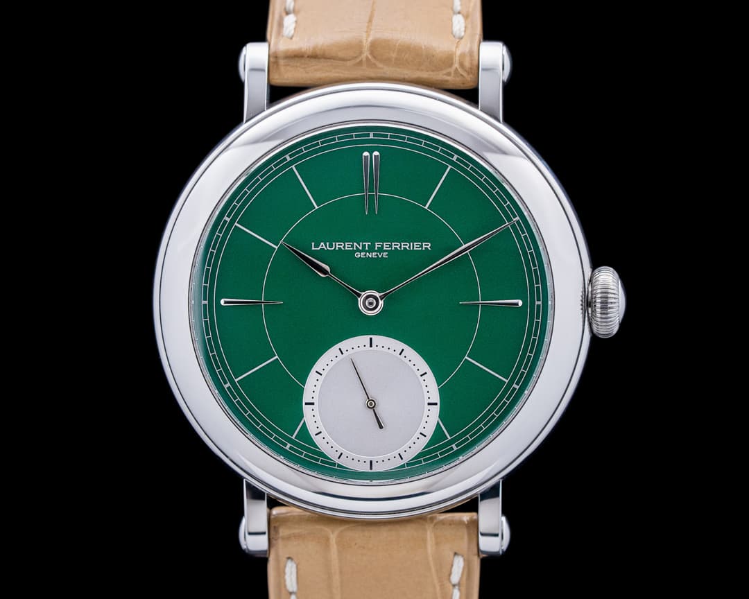 Laurent Ferrier Galet Micro-Rotor Montre Ecole SS British Racing Green Dial RARE