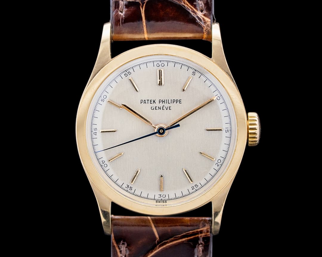 Patek Philippe 2457J Vintage Calatrava 18K Yellow Gold Silver Dial