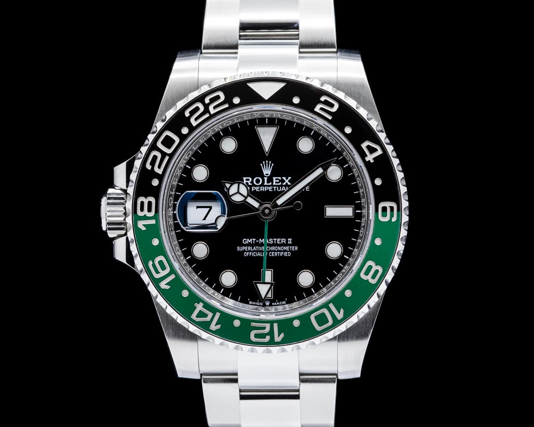 Rolex 126720VTNR GMT-Master II Left-Handed SS Black Dial
