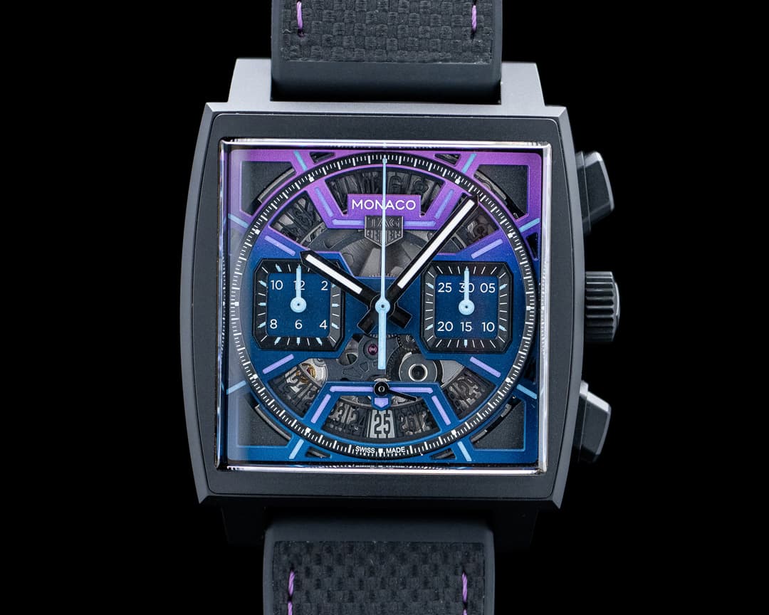 TAG Heuer Monaco "Las Vegas" Titanium Purple/Blue Gradient Dial LIMITED
