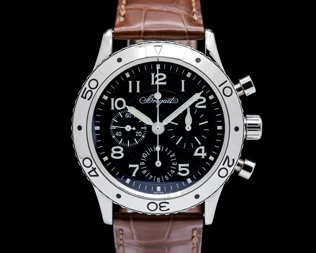 Breguet 3800ST Type XX Aeronavale SS Black Dial