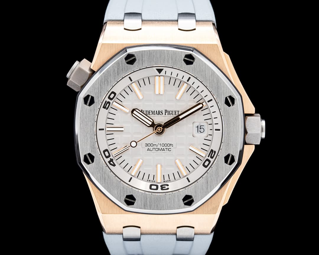 Audemars Piguet 15711OI Royal Oak Offshore Diver 18K Rose Gold Gray Dial LIMITED