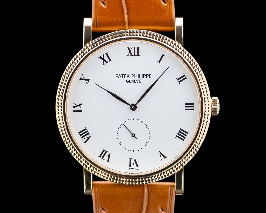 Image of Patek Philippe 3919J Calatrava 18K Yellow Gold White Dial