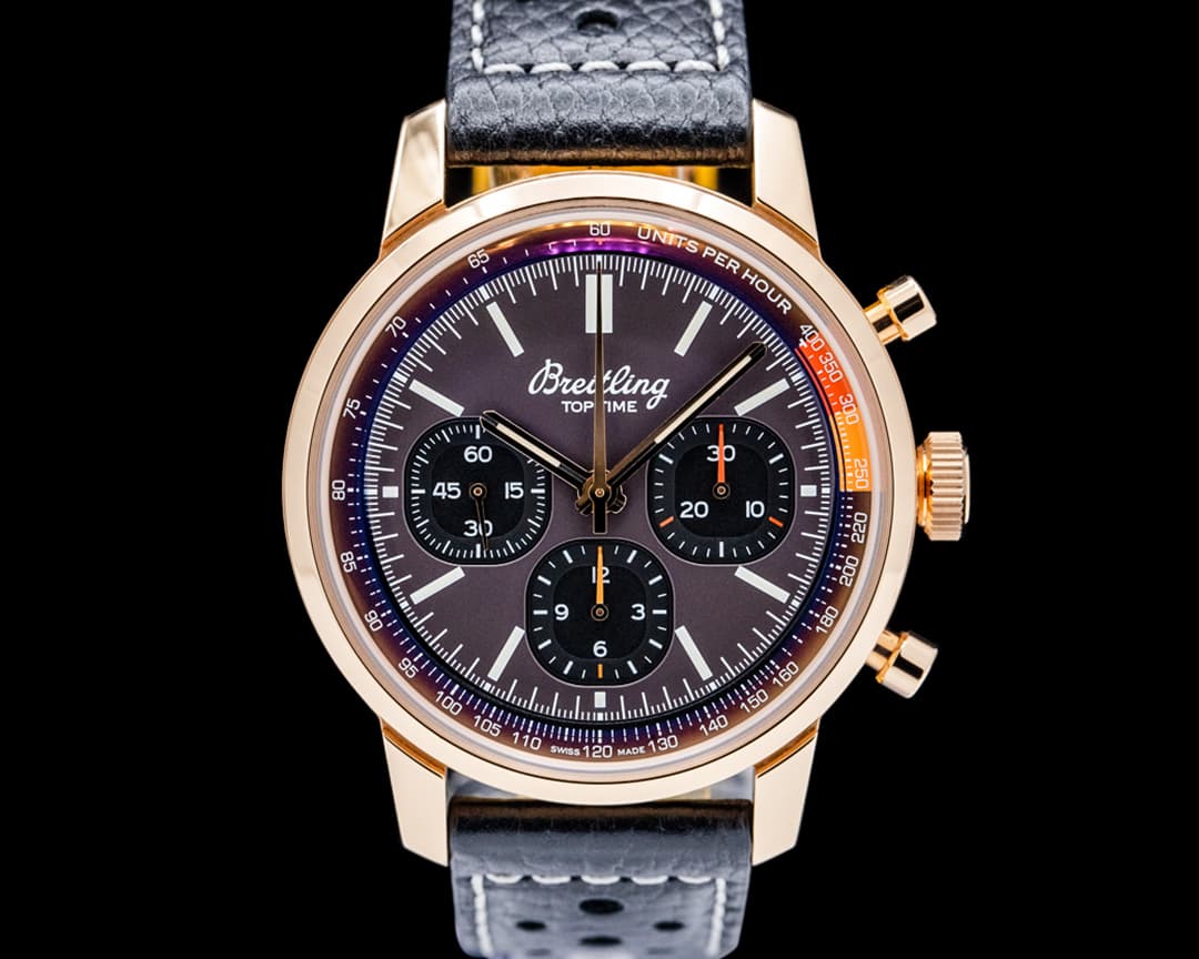 Breitling Top Time B01 18K Rose Gold Brown Dial