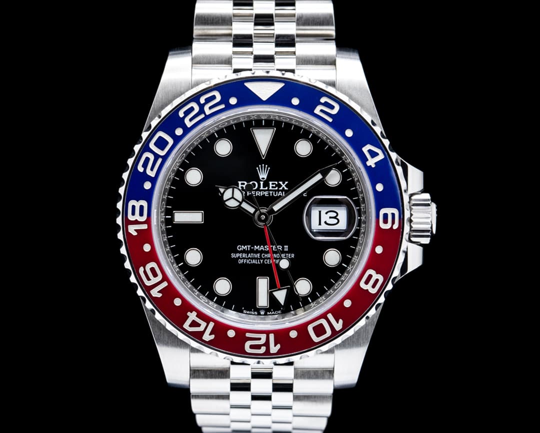 Rolex 126710BLRO GMT-Master II Pepsi Bezel SS Black Dial