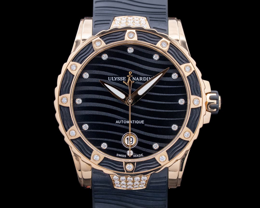 Ulysse Nardin Marine Lady Diver 18K Rose Gold Black "Starry Night" Dial