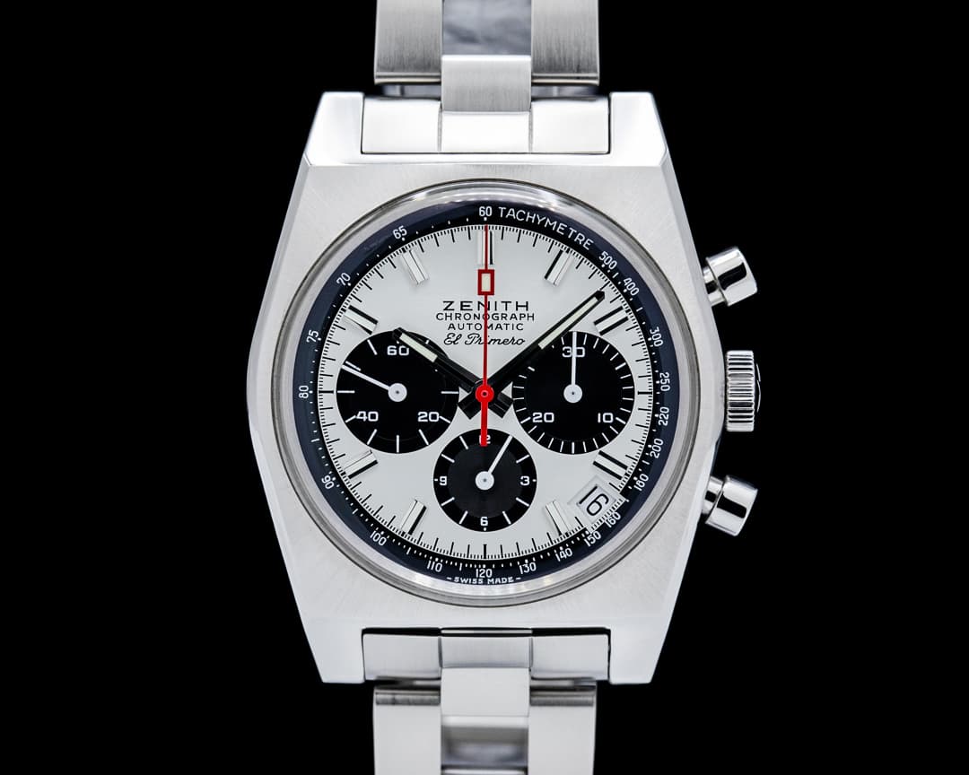 Image of Zenith El Primero A384 Revival 50th Anniversary SS White Panda Dial