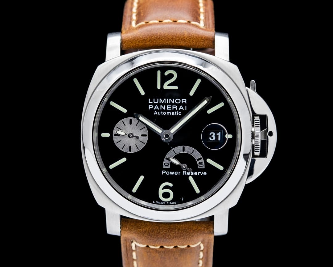 Panerai PAM00125 Luminor Power Reserve SS Black Dial