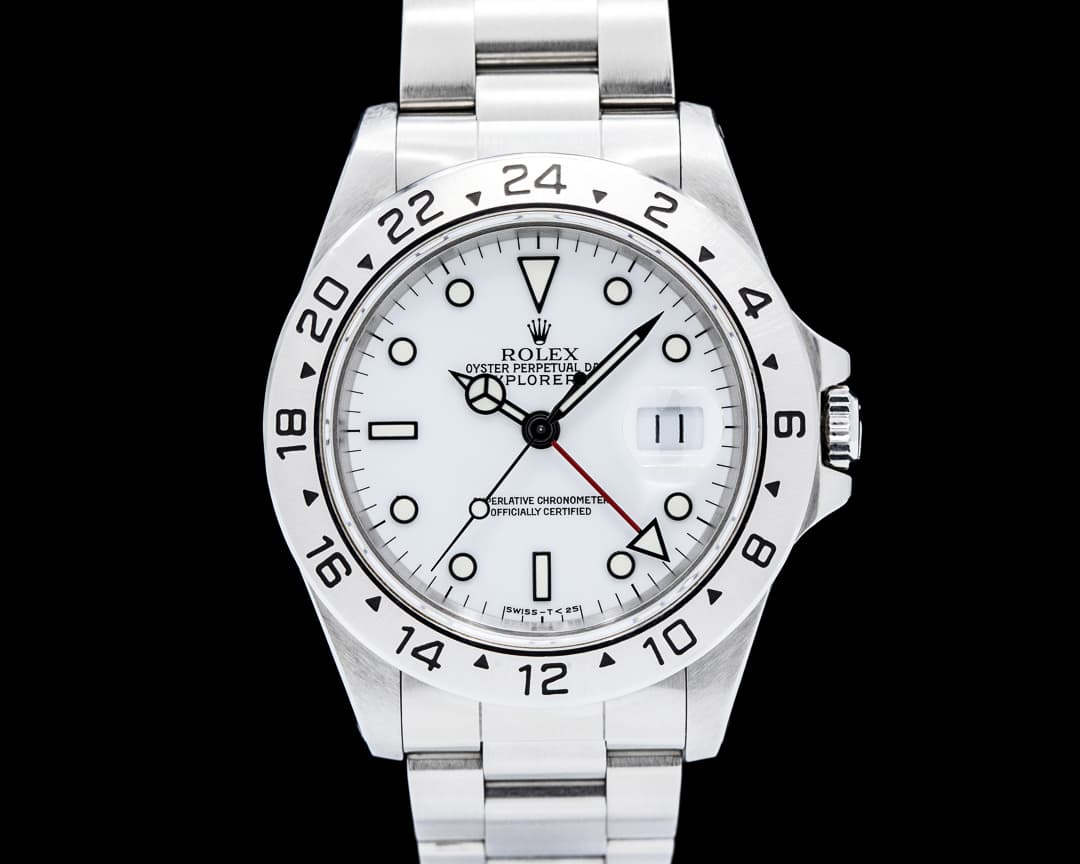 Rolex 16570 Explorer II Polar SS White "Chicchi Di Mais" Dial Circa. 1991