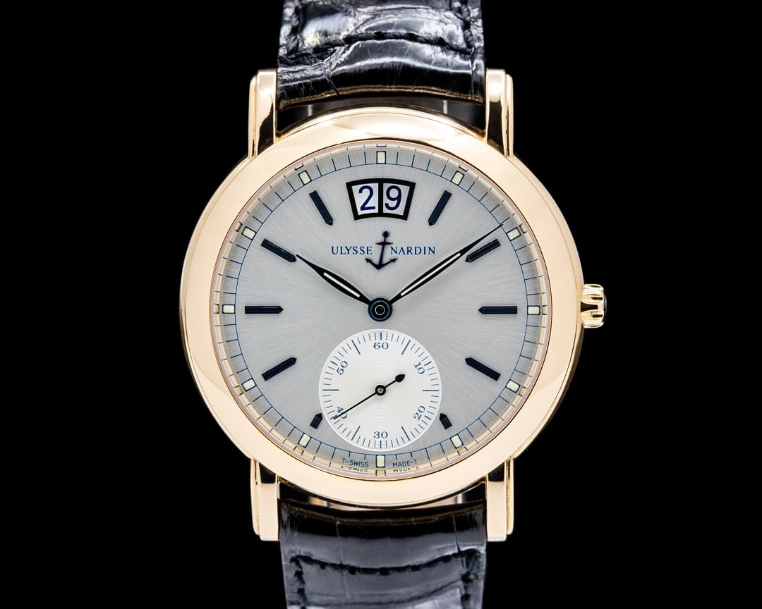 Ulysse Nardin 346-22BD San Marco Big Date 18K Rose Gold Silver Dial