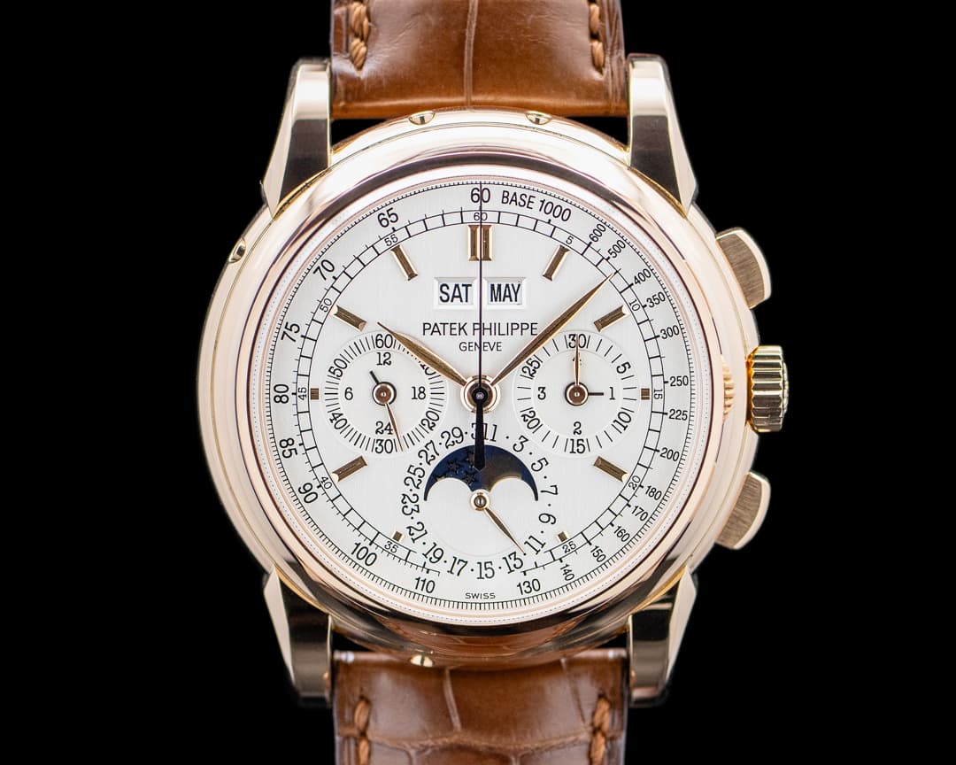 Patek Philippe 5970R Perpetual Calendar Chronograph 18K Rose Gold Silver Dial