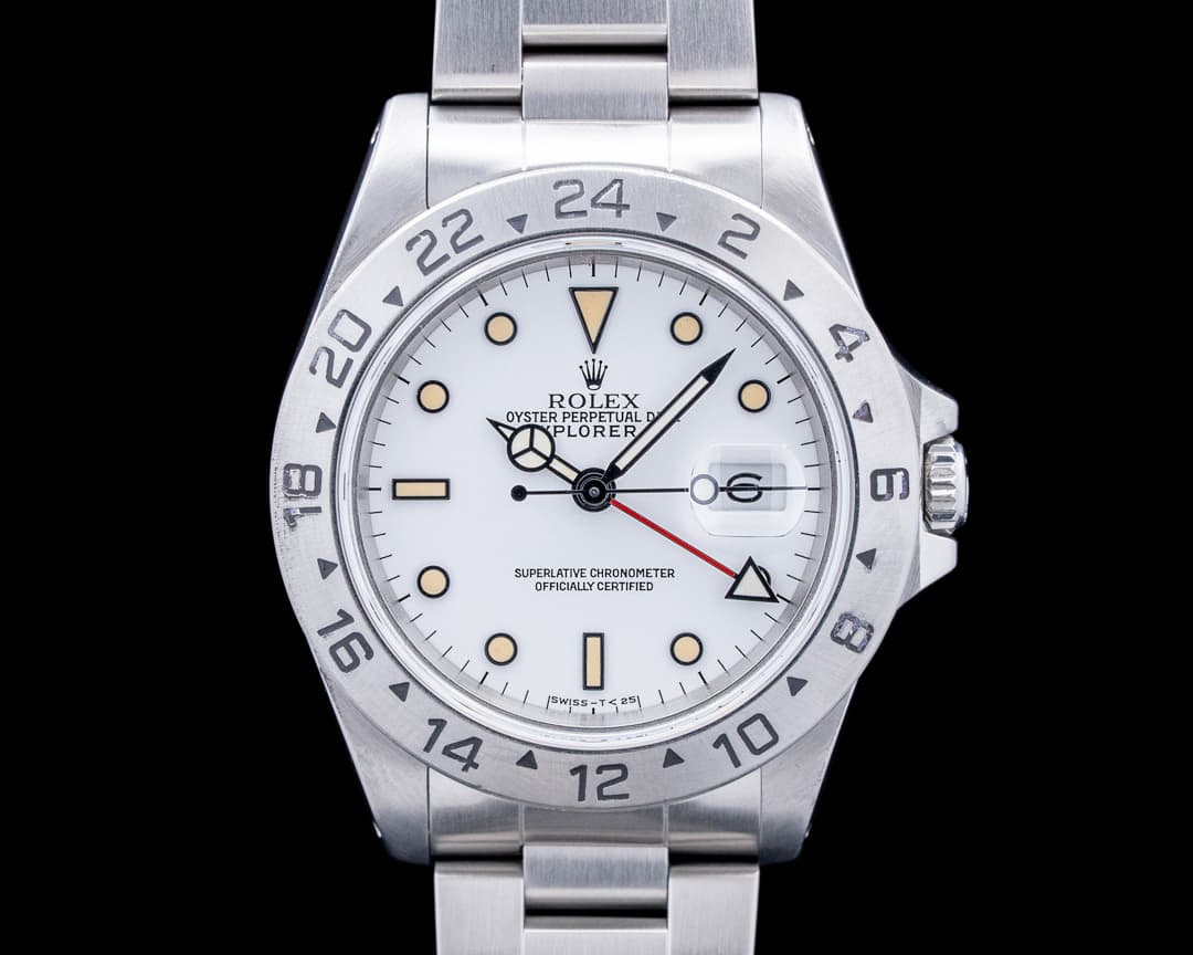 Rolex 16570 Explorer II Polar SS White "Chicchi Di Mais" Dial Circa. 1991