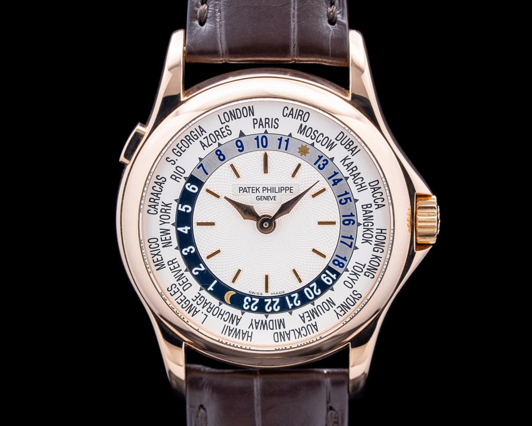 Image of Patek Philippe 5110R World Time 18K Rose Gold Silver Dial