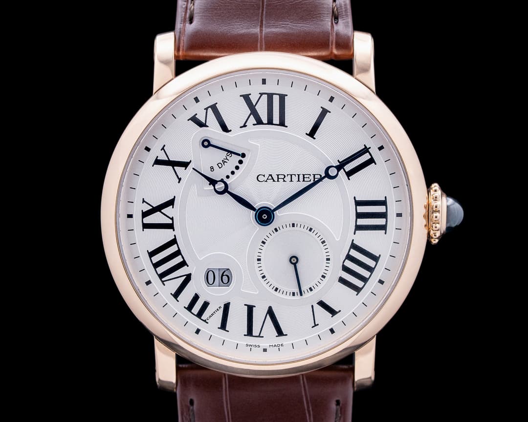 Cartier Rotonde de Cartier 8 Day Power Reserve 18K Rose Gold Silver Dial