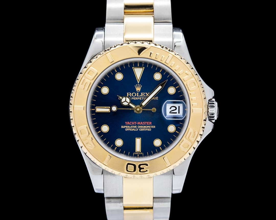 Rolex 168623 Yacht-Master 35 18K YG/SS Blue Dial