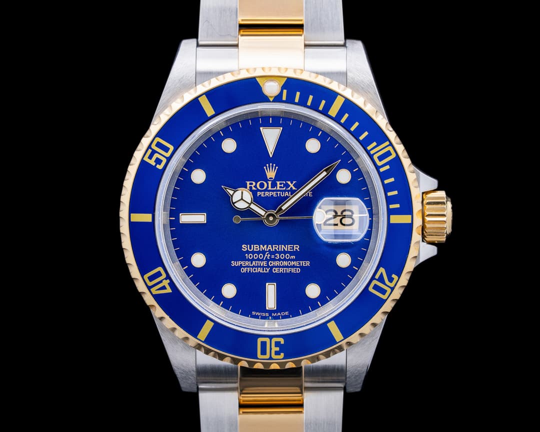 Rolex 16613 Submariner Date 18K YG / SS Blue Dial Circa. 2005