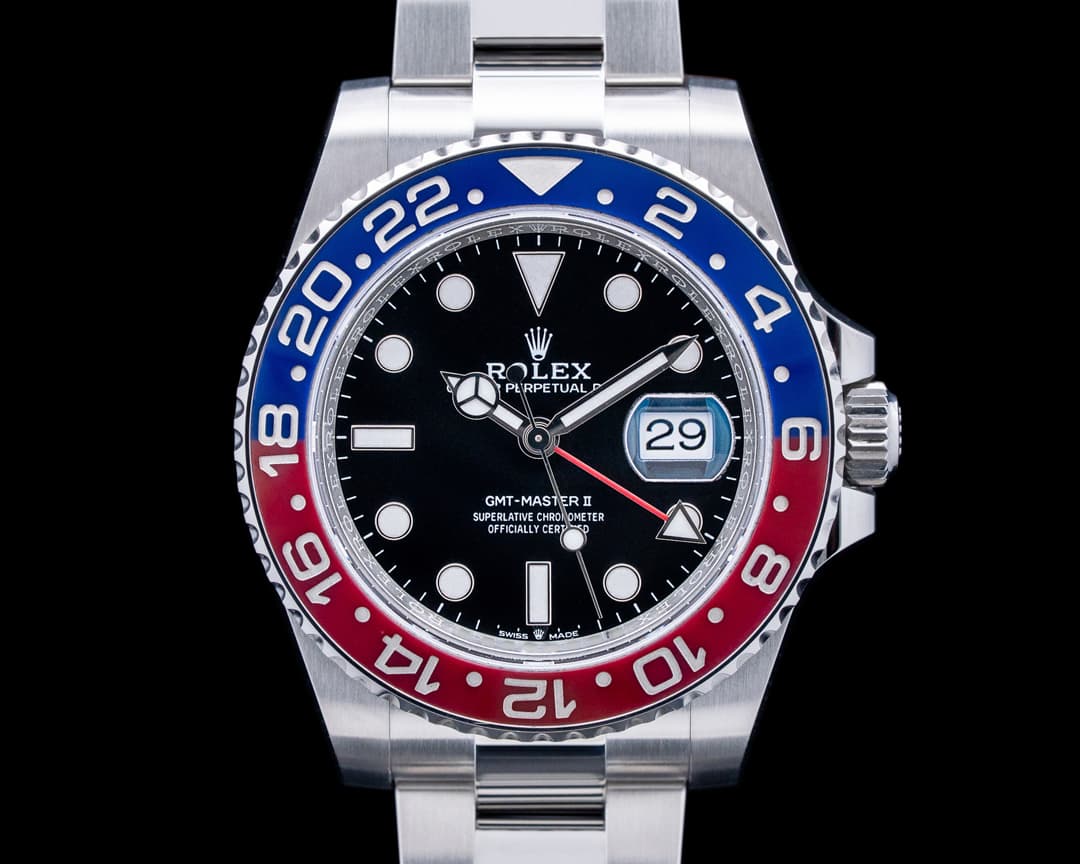 Image of Rolex 126710BLRO GMT-Master II Pepsi Bezel SS Black Dial