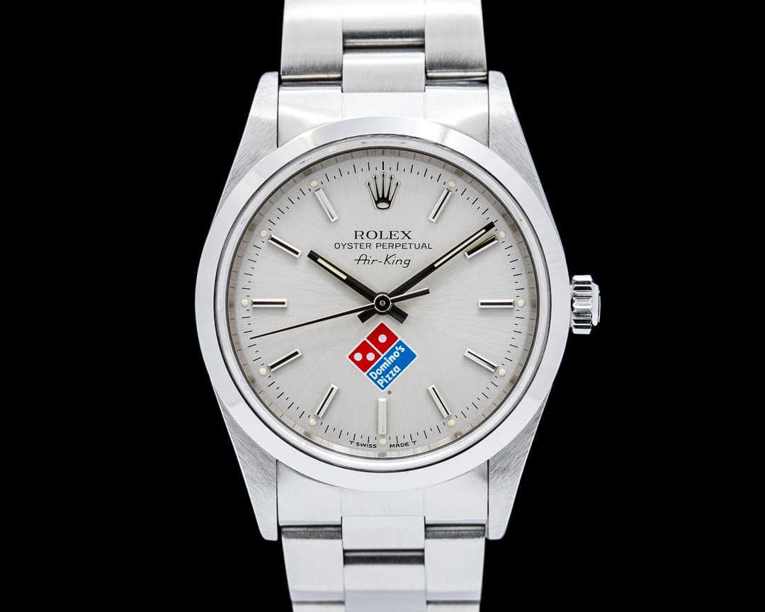 Rolex 14000 Air-King "Domino's Pizza" Edition SS Silver Dial Circa. 1997