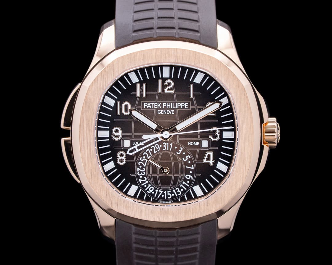 Image of Patek Philippe 5164R Aquanaut Travel Time 18K Rose Gold Brown Dial