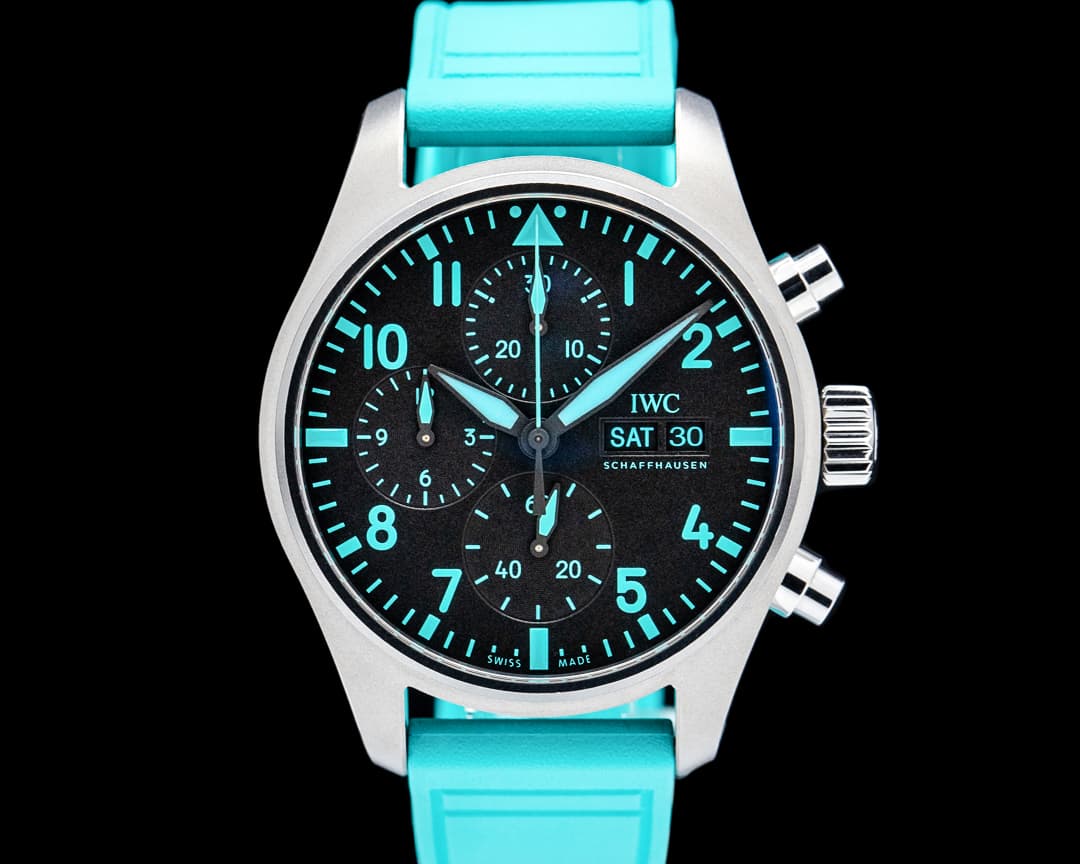 IWC Pilots Watch Chronograph "Mercedes-AMG Petronas" Titanium Black Dial