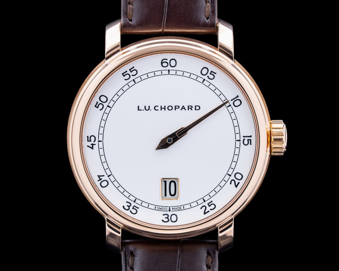 Image of Chopard 161977 L.U.C Quattro Spirit 25 18K Rose Gold White Dial LIMITED