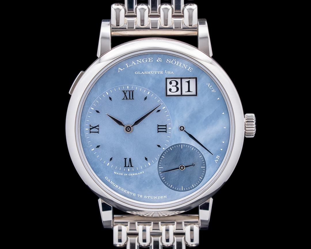 Image of A. Lange & Söhne Grande Lange 1 "DUBAIL" Wellendorff 18K WG MOP Dial RARE UNWORN