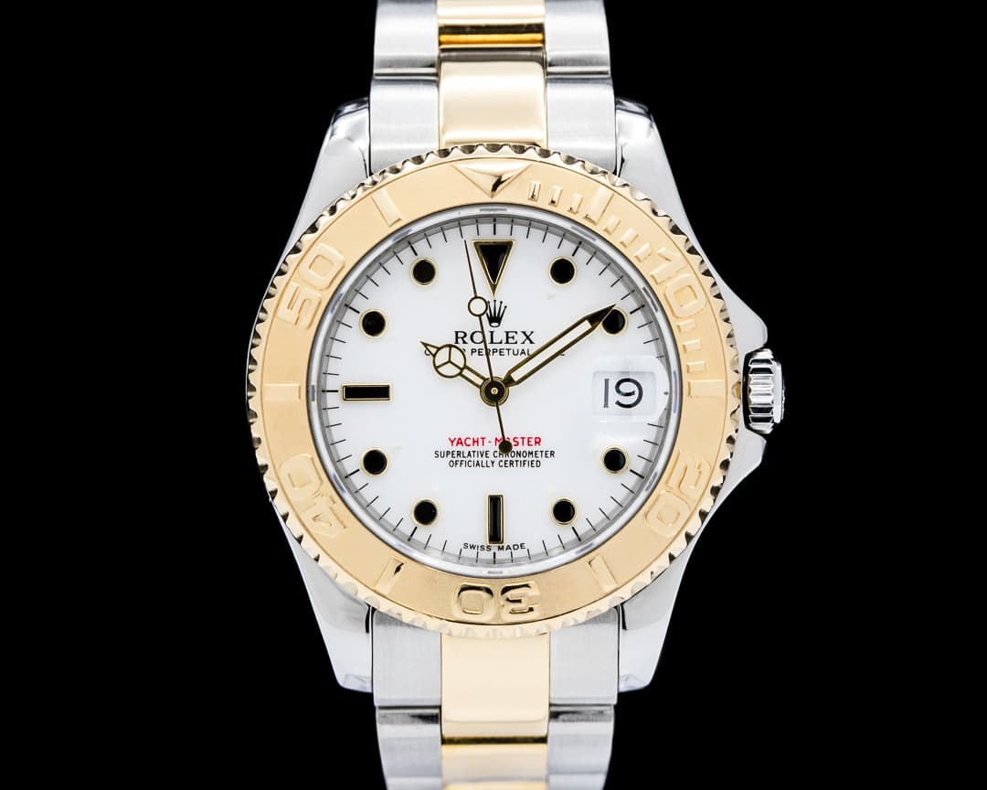 Rolex 68623 Yacht-Master 18K YG/SS White Dial Circa. 1999
