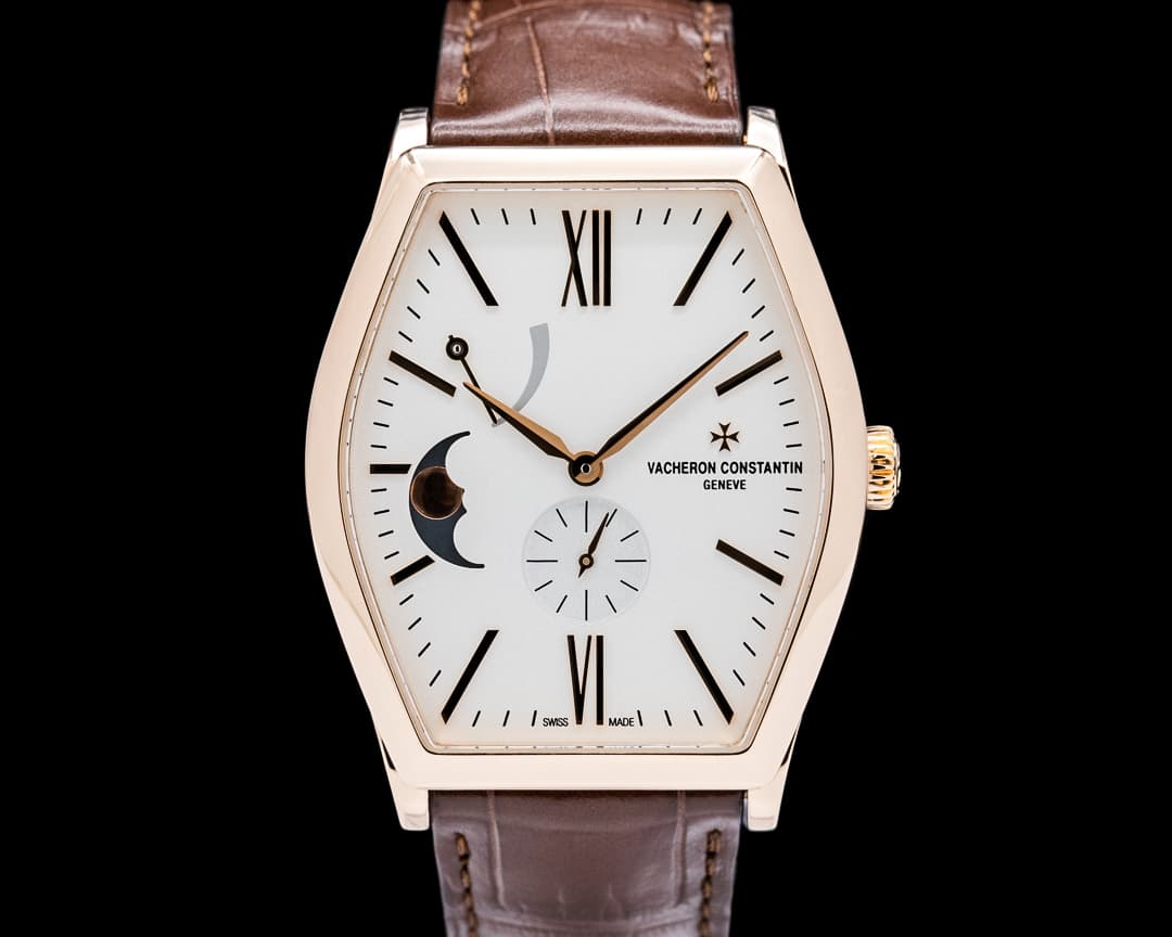 Vacheron Constantin 7000M Malte Moon Phase 18K Rose Gold Silver Dial