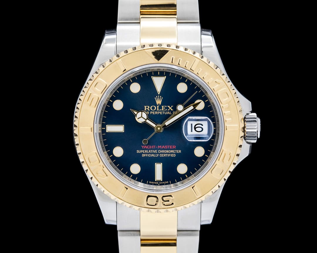 Rolex 16623 Yacht-Master 18K Yellow Gold / SS Blue Dial
