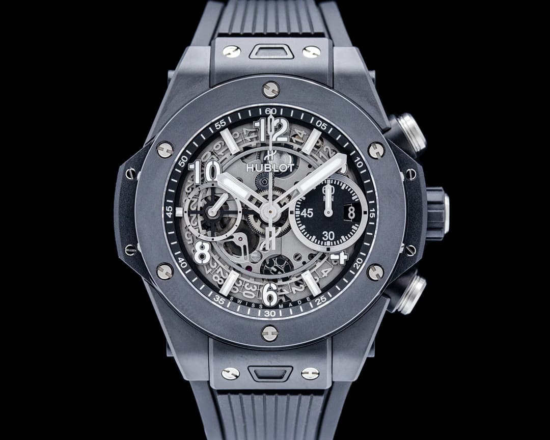 Image of Hublot Big Bang Unico Black Magic Ceramic Skeleton Dial