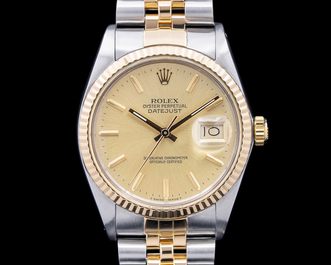 Rolex 16013 Datejust 36 18K YG / SS Champagne Dial