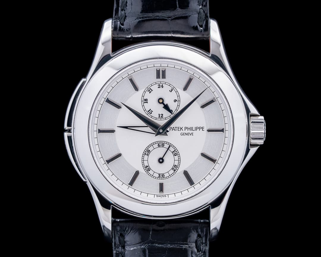 Patek Philippe 5134P Calatrava Travel Time Platinum Silver Dial