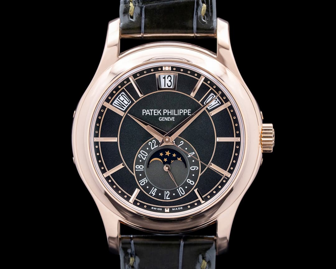 Patek Philippe 5205R Annual Calendar 18K Rose Gold Green Dial