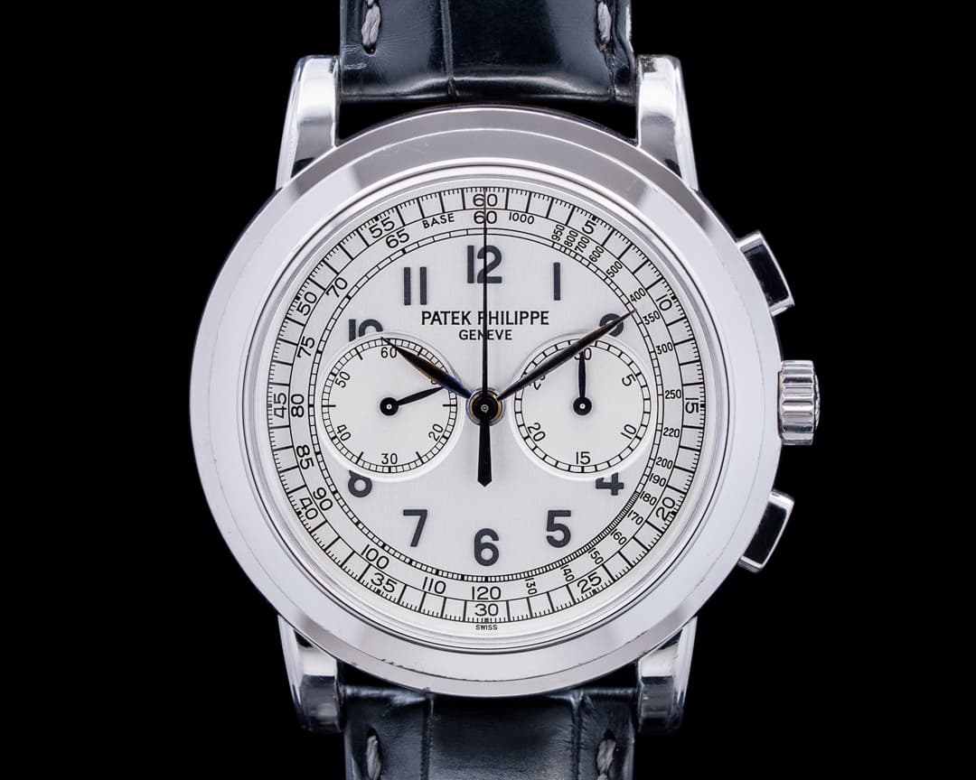 Image of Patek Philippe 5070G Chronograph 18K White Gold Silver Dial