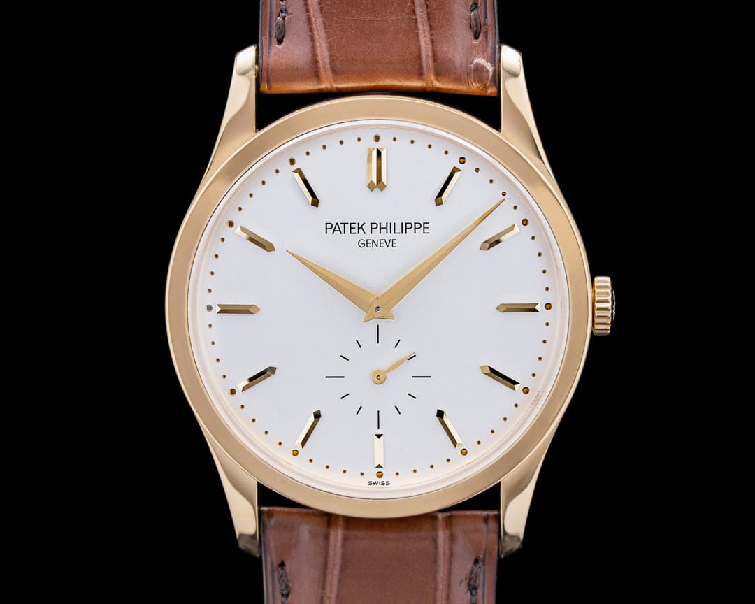 Patek Philippe 5196J Calatrava Manual Wind 18K Yellow Gold Silver Dial