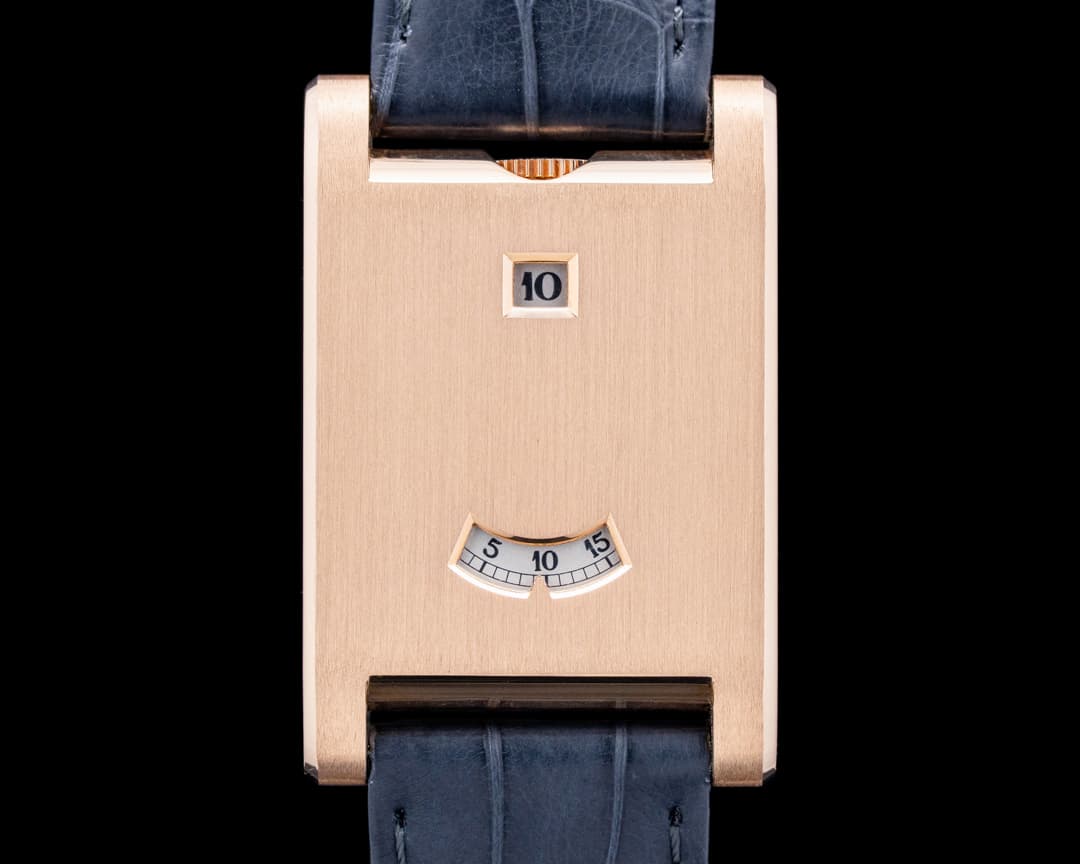 Cartier WGTA0235 Tank a Guichets 18K Rose Gold Aperture Dial
