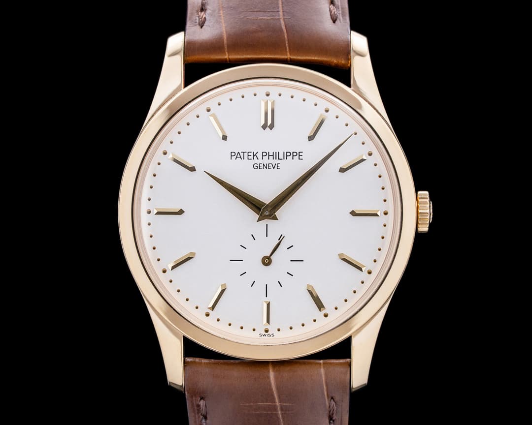 Patek Philippe 5196J Calatrava Manual Wind 18K Yellow Gold Silver Dial