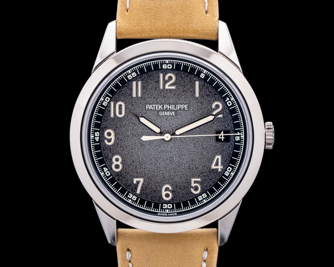 Image of Patek Philippe 5226G Calatrava 18K White Gold Charcoal Gray Textured Dial