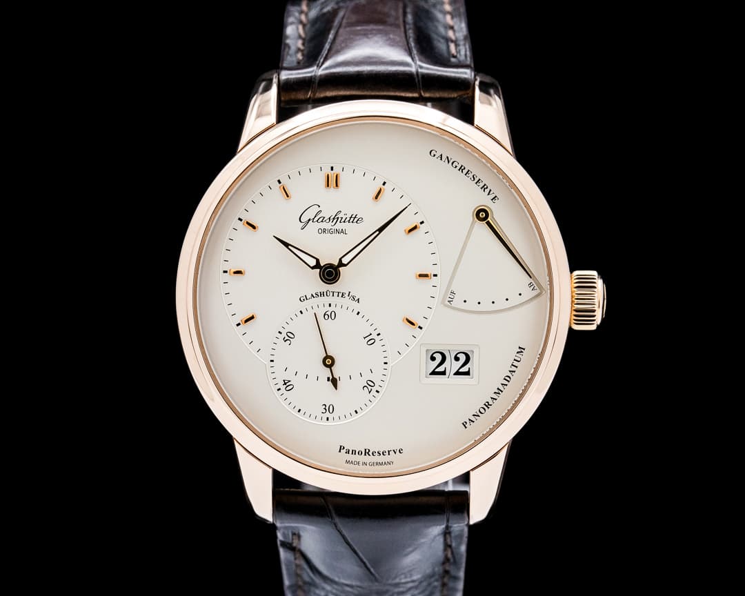Glashütte Original PanoReserve 18K Rose Gold Silver Dial
