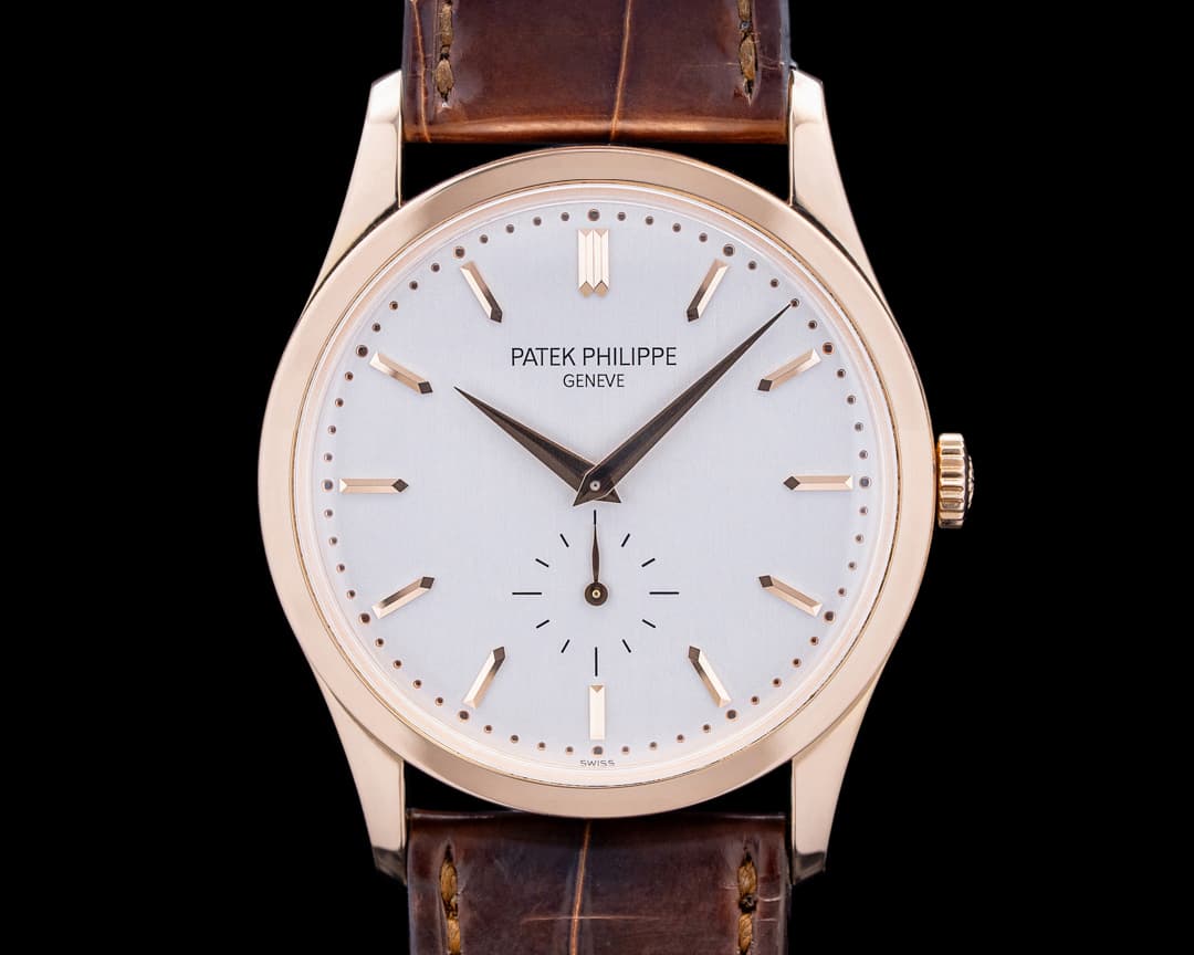Image of Patek Philippe 5196R-001 Calatrava Manual Wind 18K Rose Gold Silver Dial