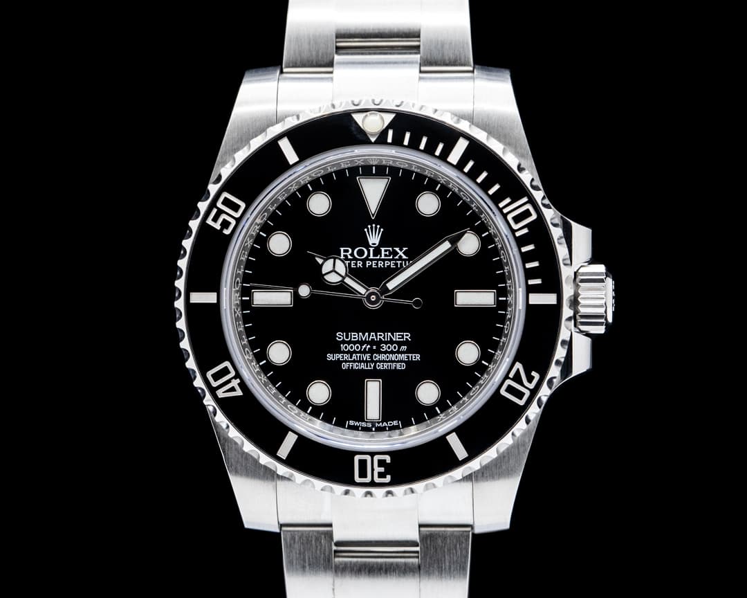 Rolex 114060 Submariner No Date SS Black Dial