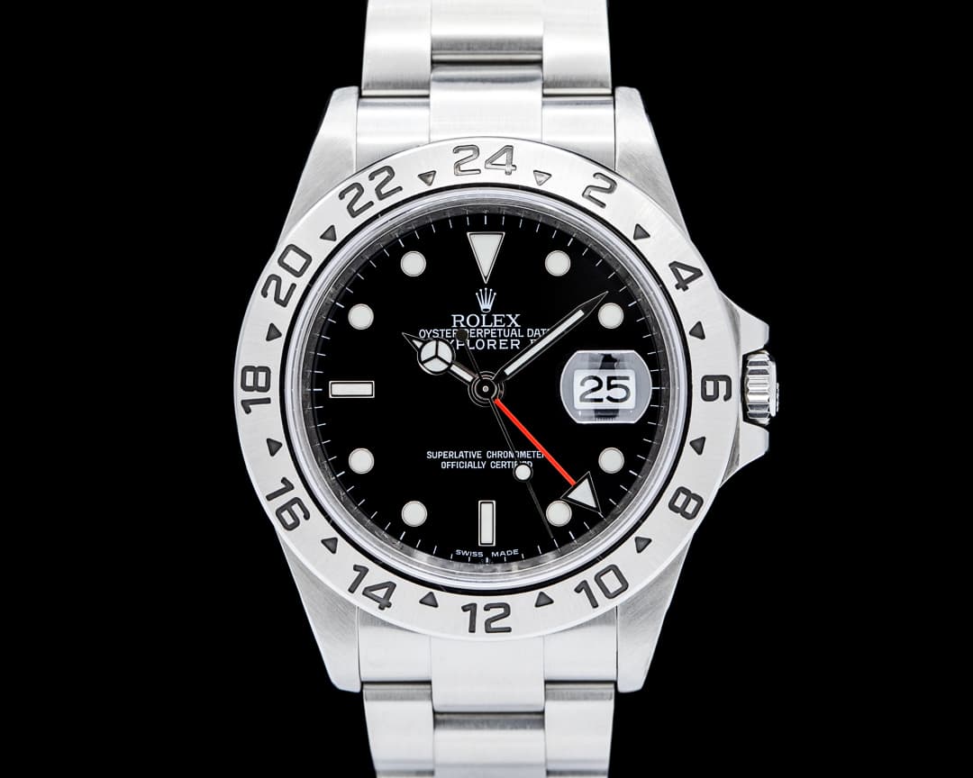 Rolex 16570 Explorer II SS Black Dial