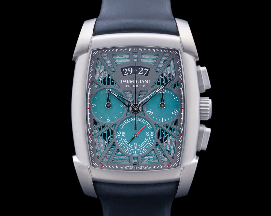 Image of Parmigiani Fleurier PFC193 Kalpa Kalpagraphe Chronometre Titanium Skeleton Green Dial 2025