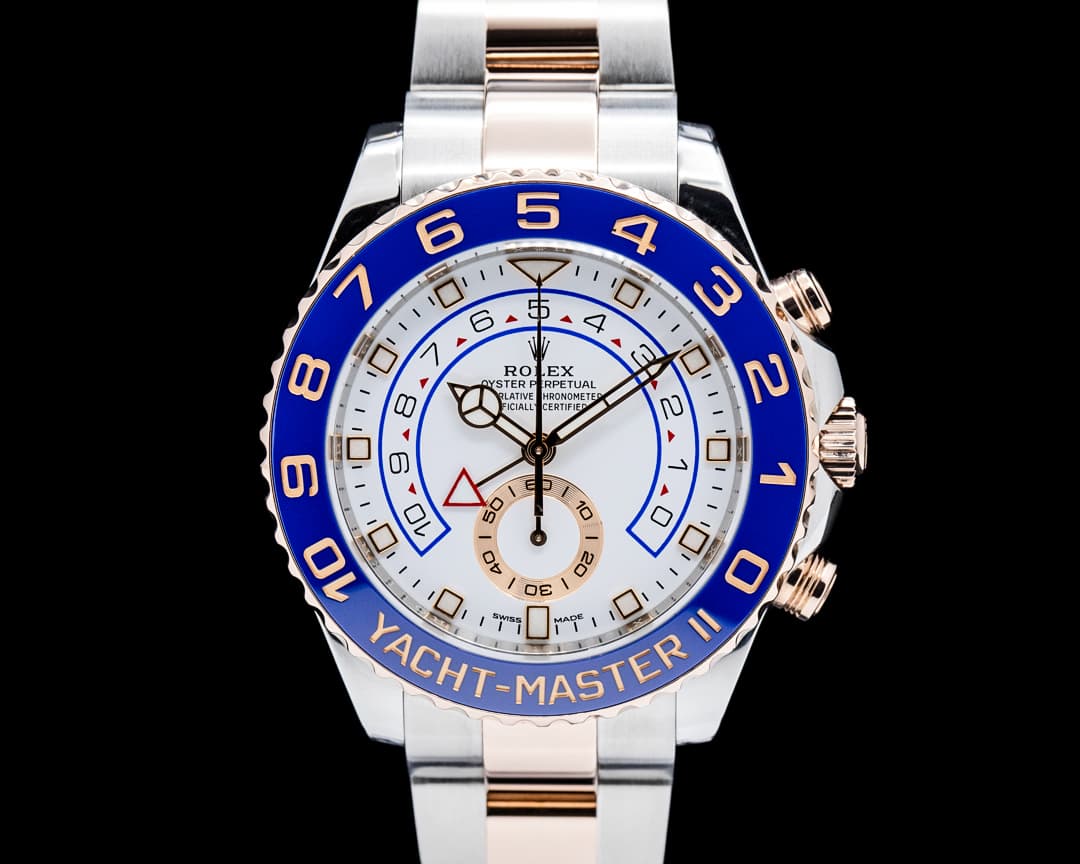 Rolex 116681 Yacht-Master II 18K Everose Gold / SS White Dial
