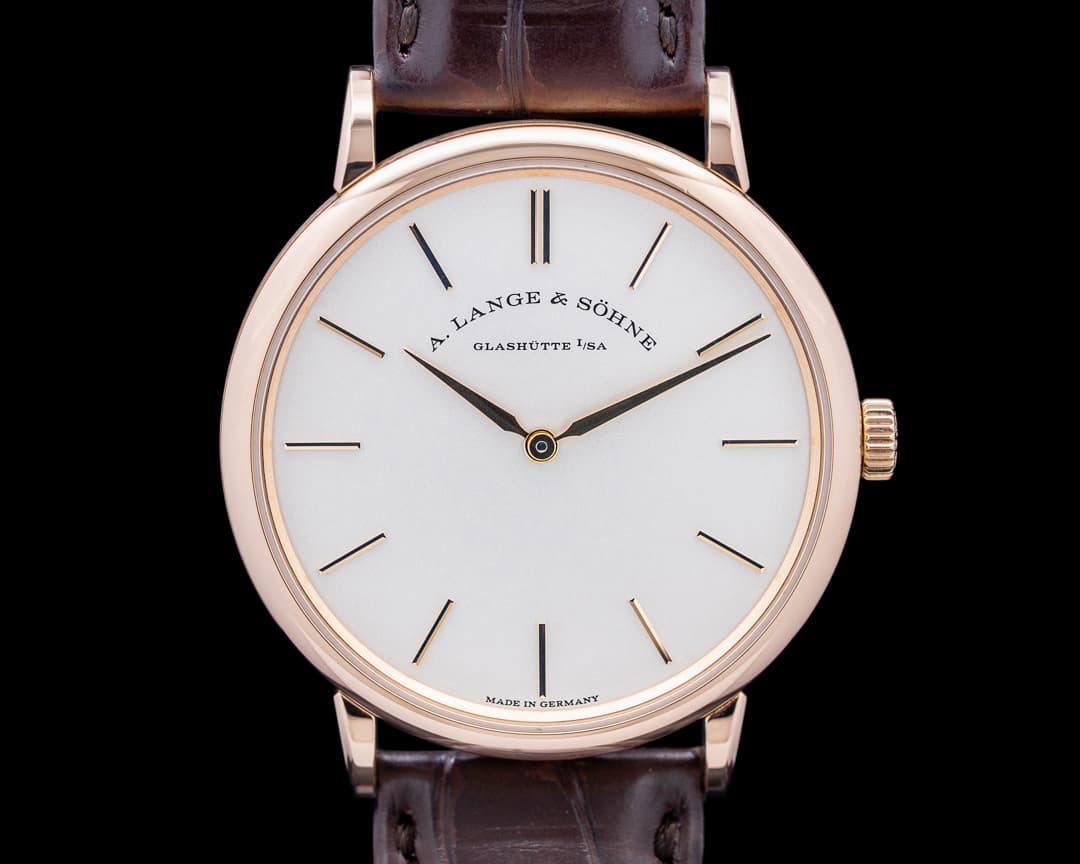 A. Lange & Söhne 201.033 Saxonia Thin 18K Rose Gold Silver Dial