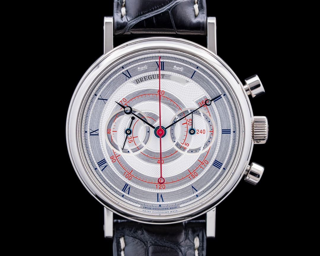 Breguet 5247BB Classique Chronograph 18K White Gold Silver Dial