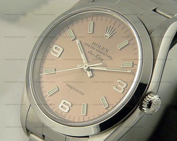 Rolex Air King Salmon Precision SS/SS